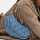 CoaCH (COACH) women's bag, classic versatile leather underarm bag, crossbody crescent shoulder handbag, gift for girlfriend, holiday gift, indigo CR679-B4IN 27*6.5*16cm