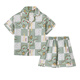 Yalu Kinderpyjamas Sommer kurzärmelig Ice Silk Boy Dinosaurier mittelgroß