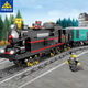 KAIZHI KAZI ELECTRISCHE BRAUS GLAY TOY TOPIE PUBRECZE BUCH BLUG BRAG-In Modell 98223 80014 Bigboy Steam Train 1186 Partikel
