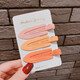 Children's accessories duckbill clip color seamless hairpin women's forehead bangs clip broken hairpin face wash makeup metal duck 19-79 coffee color 3 pcs/card
