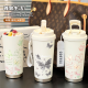 Tuojin Alemania de calidad importada de mariposa Termos Copa NUEVO VALOR CAFÉ PORTABLE CAFÉ ANTIGUO WHITE-BXAB6190 Tapa interna de cerámica de mariposa