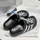 阿迪达斯 （adidas）拖鞋男鞋女鞋2025夏季运动户外沙滩鞋包头洞洞鞋透气凉拖 JH9848黑色 42