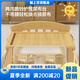 Ullop Yolebebo Crib Massivholz Spleißbett Multifunktional bewegliche Lift-Babybett mit Leitplanken Neugeborene Schlaflosenbett + Bettumfang Fünf-teiliger Set + Windel Tisch + Mückennetz + braune Pad