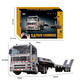 Large remote control trailer truck children's flatbed transport car engineering vehicle rechargeable semi-trailer truck boy toy 9-channel remote control alloy flatbed truck toy a set of car rechargeable batteries free remote control battery