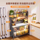 
Jinzhiluo kitchen stone siding sideboard integrated wall cabinet cabinet cupboard microwave oven storage dustproof sideboard storage rack stone slab simple white-60*42*157cm