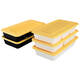 Sanqihu Einweg-Lunchbox, Drei-Frame-Packbox, Lunchbox, rechteckige Doppelschicht geteilte Lunchbox, japanische Bento-Box, WJ-826 Zwei-Frame, 200 Sätze weißer Hintergrund, gelbe Cover