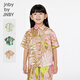 Jnby by JNBY Jiangnan Buyi children's clothing cotton poplin short-sleeved shirt H-type loose printed summer boys and girls 1P4211530 690/miscellaneous pink random pattern 160 cm