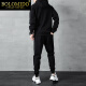Bolomido高端奢侈品男装高档运动套装男士春秋季新款开衫卫衣外套两件套 N0711灰色套装 4XL