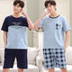 Mu fengqing sommer sommer herren pyjamas cotton plus fat plus size Herren Sommerhauskleidung Kurzärmelige Sommer Jugend koreanische Stil Dünne halbärmelige 9928 [H-Serie für Männer mit kurzer Ärmeln] 2xl [140-160jin [Jin gleich 0,5 kg]]
