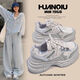 
Global retro dad shoes for women's hot 2025 spring and summer new breathable versatile soft sole heightened casual sneakers for women