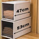Yonghuan Garderobe Aufbewahrungsbox Schublade Plastik Haushaltsbekleidung Aufbewahrungsbox Kleidung Unterwäsche Organisation Box Transparent Storage Box 37L3523 Tiefe 47*Breite 35*High 23cm Sonderangebot ein Paket ein Paket
