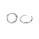 Liangshihuan S999 sterling silver earrings for men single pure silver ear piercing high-end Mobius earrings boys hoop earrings single