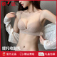 Yalu 2025 summer thin underwear for women, small breasts gathering and anti-sagging brand bra set, shallow coffee set [Titto gathering 1.8cm] 70A 70B (32B recommended)