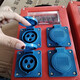 Construction site temporary distribution box electrical box three-level mobile waterproof portable 220 socket portable plug strip lucky sheep new gray four-position waterproof