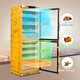 Meijing Raching/Meijing Cigar Cabinet MON3800B Double Door Upper and Lower Dual Temperature and Dual Humidity Intelligent Horizontal Spanish Cedar Wood Solid Wood Shelf Box 370L Upgraded Ammonia Net ~ Burl Gold (Spanish Cedar Wood Shelf)