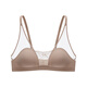 Evis (enweis) [Petites oreilles légèrement ivres] Sous-vêtements en dentelle tissée creux ultra-mince et sexy sexy pure et sans trace pour femmes Gray-brun m (160 approprié: 70abcd, 75abc)