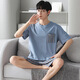 Yalu Modal Summer Pyjamas Herren dünne lose Shortsleeved Shorts für Sommersporthausbekleidungsanzug QDM3519# L