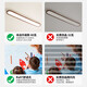 畅玩走廊过道led吸顶灯中古风长条现代简约玄关衣帽间阳台灯具263 3892-100cm-胡桃木色-三色变光