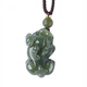 Jingjian Hotan Jade Pi Xiu Pendant Men and Women Necklaces Jade Piqiu Couple Keychain Sapphire Pendant Jade Pendant Jade Pendant Xi Jing Grade Jin Bao Ka Rope Style Female Pi Xiu Approximately 27*18