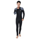 Wetsuit Full Body Waterproof Men's One-piece Jellyfish Suit Long Sleeve Long Pants Snorkeling Quick-drying Warm Swimsuit Large Size Winter Swimming Black and Gray Long Sleeve + Swimming Cap + Swimming Goggles + Earplugs and Nose Clip M Recommended 98-115Jin Jin is equal to 0.5kg