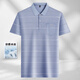 Mangjue Dad Anzug Sommer Herren kurzärmeligte T-Shirt mit mittleren Alterseis mit mittleren Alterseisen ältere Männer mit halbärmeligem Mitte des Middle-Alters-Basishemdes T ICE-Seiden-9855 Graues echtes Taschenm 48/165
