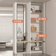 CLCEY Entrada Entrada Gabinete de puerta Gabinete de zapatería Gabinete de almacenamiento integrado Simple Modern Living Particion Partition Light Luxury High-Light High-Light Light Gresh-Light A12140*35*230cm Estructura de marco de Khaki X Asamblea