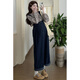 Junyanmi Mutterschaftsanzug Spring- und Herbstanzug 2025 Mutterschaftsanzug Spring Frühling Neue koreanische Version Casual einfacher Denim -Gurtanzug Denim Overalls L.