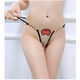 Jiumu Yadai fat MM sexy underwear sexy sexy underwear women's underwear hot passionate transparent open pants no need to take off thong S size (80-100Jin Jin is equal to 0.5 kg)