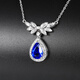 HEEKAIYI Sapphire Necklace for Women Cornflower Blue 18k Diamond Pendant Chinese Valentine's Day Birthday Gift for Wife and Girlfriend Selected 1.17 carat/cornflower blue/double certificate