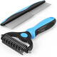 Bichon Frize Special Knot Knife Pet Dog Combing Artifact Hair Knotting Comb Beauty Dog Hair Brush Unknotting Comb Blue Row Comb + Knot Opening Comb Blue Large