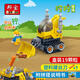 Variety engineering car screwdriver excavator crane large particles plugged lego building block children's toys 9721 aircraft 17 particles 1 doll