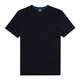 Desha summer round neck bottoming shirt for young men, fashionable, simple and versatile solid color men's short-sleeved T-shirt LY13533 Jet Black S One Size