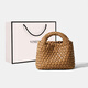 Bolso tejido de marca Viney Bag Women's New Style Vegetable Casking Bagbody Bolsle For Girlfriend Wife [Caramel Brown] Práctico bolso de bolso de alta gama Luz de lujo Versátil de hombro de alta gama