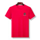 Soodu Hai kurzärmelig T-Shirt Men Sommer Klein Blue Round Neck Mercerated Cotton Big Red [PA6176#] M [100-125Jin [Jin ist gleich 0,5 kg]]
