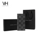VANESSA HOGAN VH男士钱包杰运钱包礼盒装生日送男友礼物时尚手拿包实用卡包 黑色
