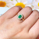 HEEKAIYI emerald ring for women emerald 18K gold diamond ring Chinese Valentine's Day birthday gift for wife and girlfriend <Supports customization>