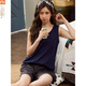 Modal nightgown for women in summer 2025 new sleeveless vest with chest pad ins style internet celebrity suit plus large size 200 Jin [Jin equals 0.5 kg] FYY-9853 XL [120-140 Jin [Jin equals 0.5 kg]] with chest pad