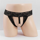 String mascules sous-vêtements sexe double tick sexy en dentelle transparente dentelle de lamerie vide de string sexy
