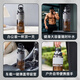 cica运动水壶大容量男士tritan茶水分离泡茶杯吨顿桶吨户外运动水杯夏 黑橙色690ml（大茶仓+带刻度）