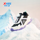 XTEP Children's Cotton Shoes Girls Mountain Hiking Elements Knob Buckle Velvet Sneakers Black/Sail White/Snow Blue Purple 36
