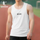 Jordan Sports Vest Men's 2025 Summer New Mesh Breathable Quick-Drying Cycling Sleeveless Top Men's Running Fitness T-Shirt Jordan White M/170