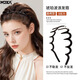 M2KA high-ceiling female high-end fashion face mask Western style amber hairband headdress textured headband black