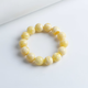 Kawamori collection grade natural unbaked color unoptimized white beeswax bracelet Russian material first grade explosive waxy amber bracelet unoptimized white beeswax - bead diameter 14MM