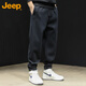 JEEP Casual Pants Men's Autumn and Winter Loose Heavyweight Footwear Pants Men's Warm Pants Sports Pants Black 2XL