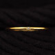 Non-fading ring for women, light luxury and high-end sense, 18K niche design, 2025 new popular plain ring, extremely thin ring - size 7 (suitable for 95-115 Jin Jin equals 0.5 kg)
