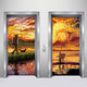 Xiong Lai Pao elevator door stickers one elevator one household modern light luxury custom Van Gogh oil painting starry sky entrance stickers waterproof and fireproof Elevator stickers MT-3291 Medium size: width 80*height 210cm