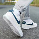 Nike Men's Chaussures 2025 Été Nouvelle version simple Air Force One Court Sports Chaussures Couleur de blé Contrôle HQ4867-101 Sail blanc / Ortel Deep Sea Blue 45