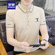 ROMON short-sleeved T-shirt for men 2025 new summer new youth simple trend half-sleeved lapel Polo shirt clothes K12801 white M
