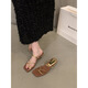 Pushui-Methode Roman Sandals Fairy Dünngürtel Keil Sommer mittlerer Absatzschuhe MRL683-2 Schwarz 38