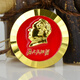 RSRDDY Chairman Mao Badge Golden Red Background Serving the People Badge Mao Zedong Commemorative Badge Head Pin Gift Chairman Mao Badge 1 piece 2.5CM boxed